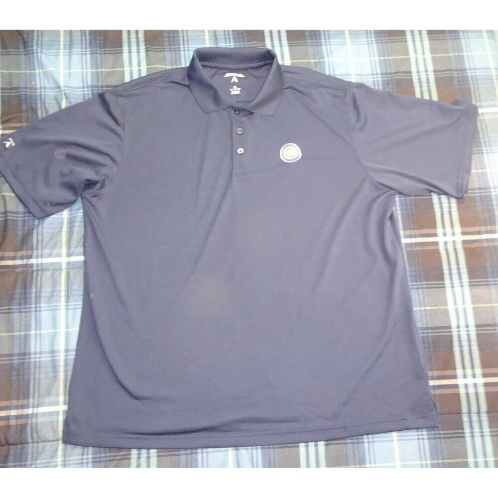 MLB Chicago Cubs Blue Antiigua Polo Shirt Size X-Large